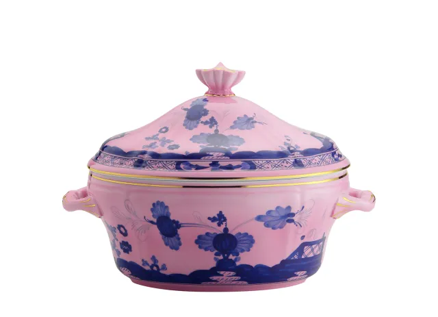 Ginori 1735 Oriente Italiano zuppiera filo oro