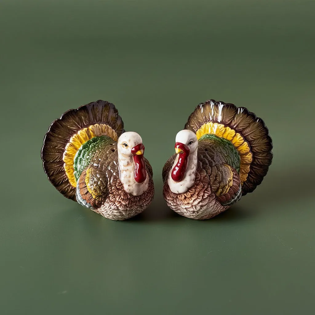 Fitz and Floyd Thanksgiving Traditions set sale pepe tacchino