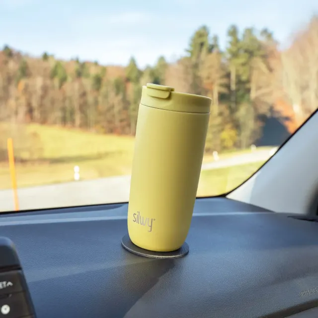 Silwy Limone Tazza Termica Magnetica Antigraffio da Viaggio