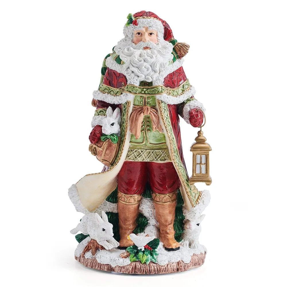 Fitz and Floyd Telluride Santa statuina musicale 28 cm resina