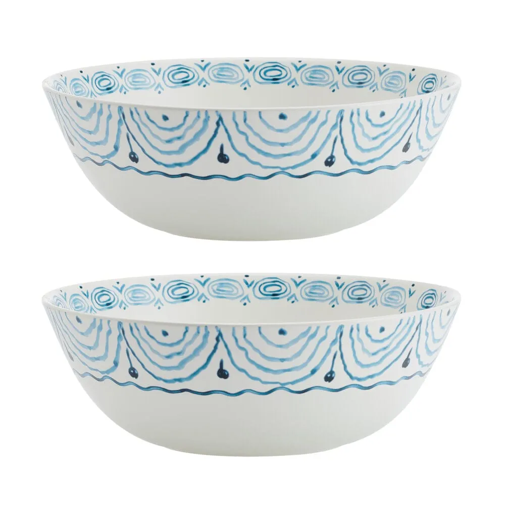 Fitz and Floyd Sicily Blue set 2 ciotole con sale e pepe