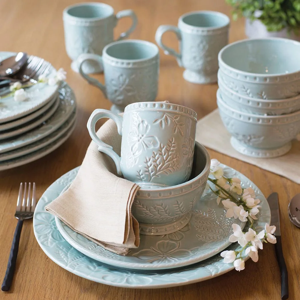 Fitz and Floyd English Garden set 4 piatti piani 28 cm