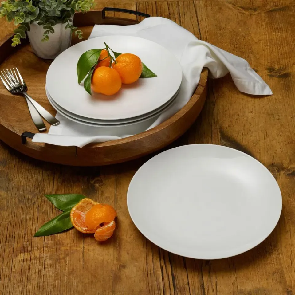 Fitz and Floyd Everyday White Coupe Piatti Piani 26,7 cm Set 4