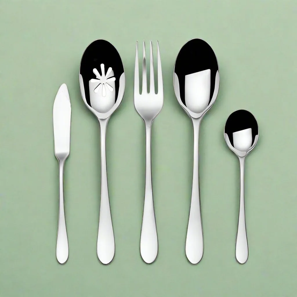 Fitz and Floyd Nevaeh Coupe set posate 45 pezzi acciaio