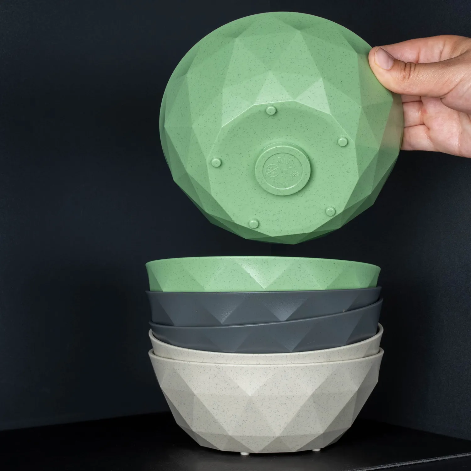 Silwy ciotole magnetiche verdi 16 cm plastica