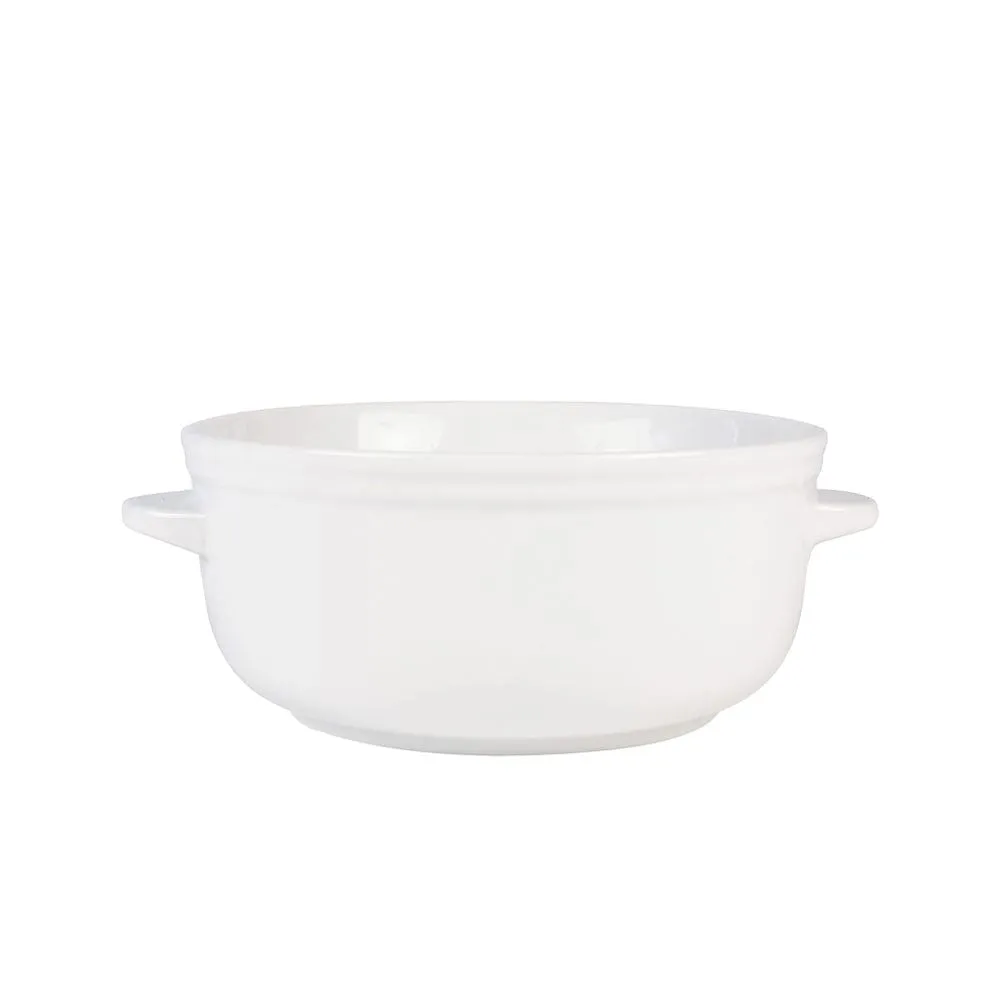 Fitz and Floyd Everyday White set 4 ciotole zuppa manici 20 oz