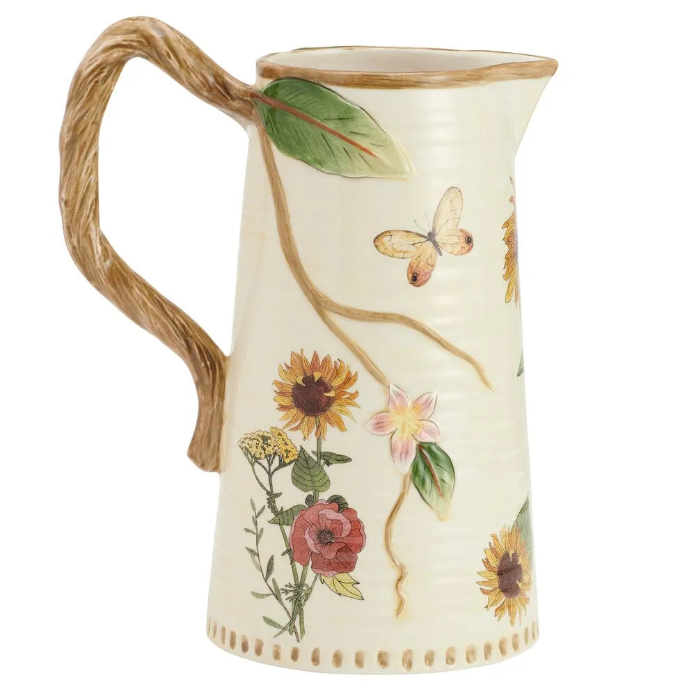 Fitz and Floyd Provence brocca girasoli maiolica