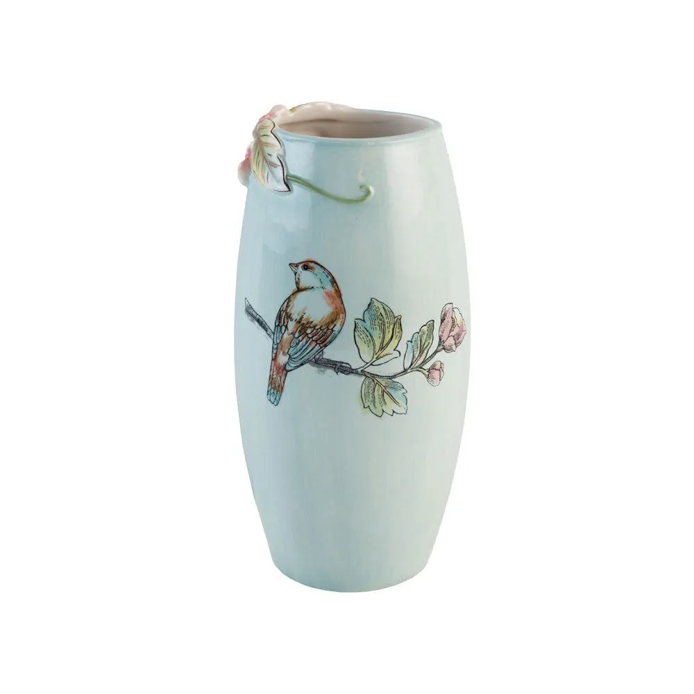 Fitz and Floyd English Garden vaso ceramica uccellino 26 cm