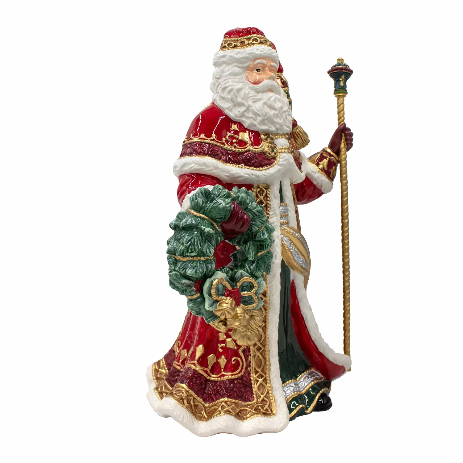 Fitz and Floyd Noel Holiday statua Babbo Natale 49 cm ceramica