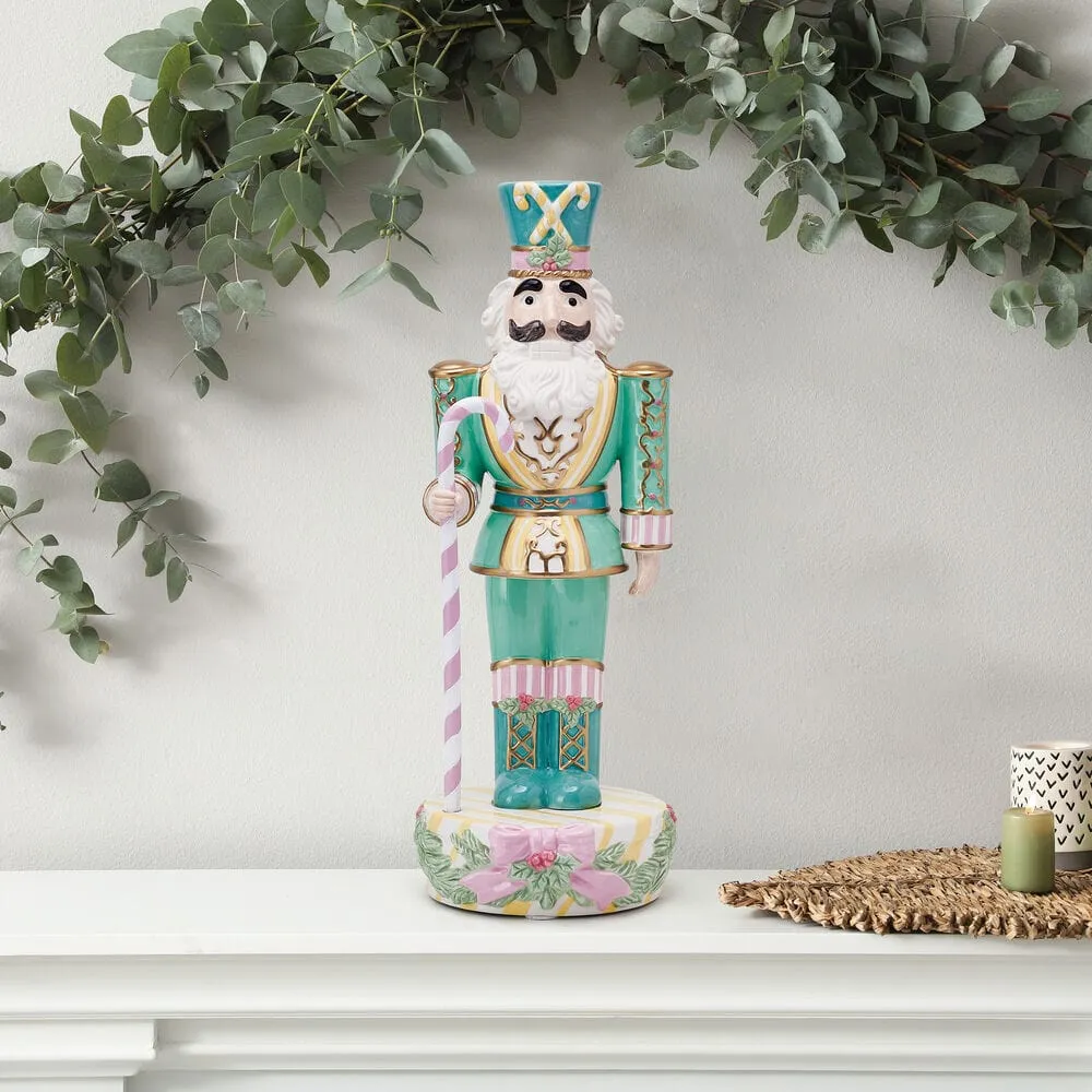 Fitz and Floyd Cotton Candy Soldier Schiaccianoci Natale 43 cm