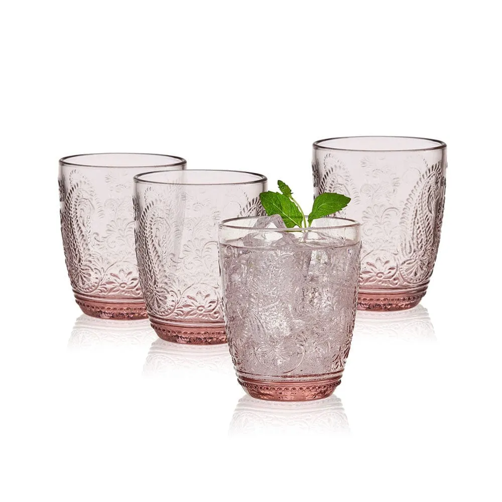 Fitz and Floyd Maddi set 4 bicchieri whisky rosa blush 300 ml