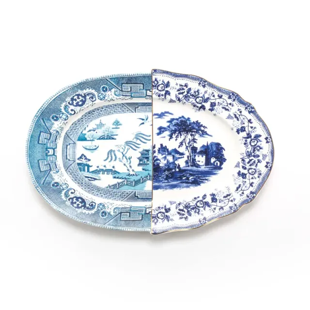 Seletti Hybrid Diomira vassoio ovale bone china
