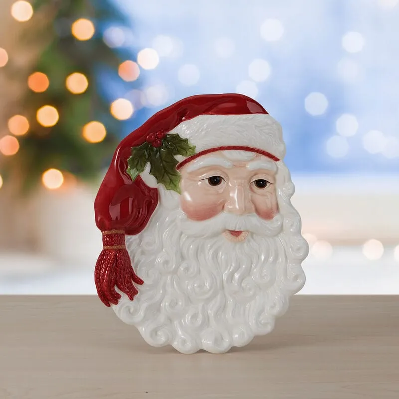 Fitz and Floyd Santa's Gift piatto antipasto Babbo Natale