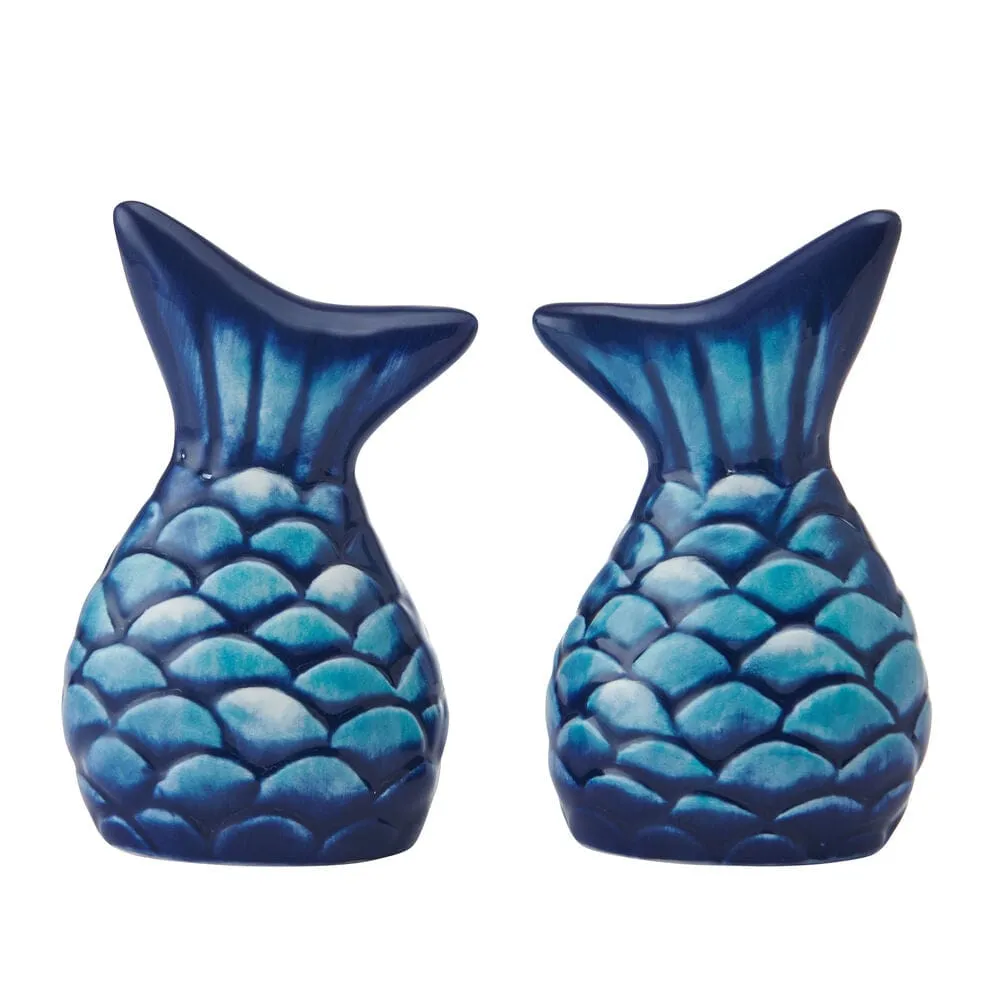 Fitz and Floyd Coastal Blue Fin set sale e pepe maiolica blu
