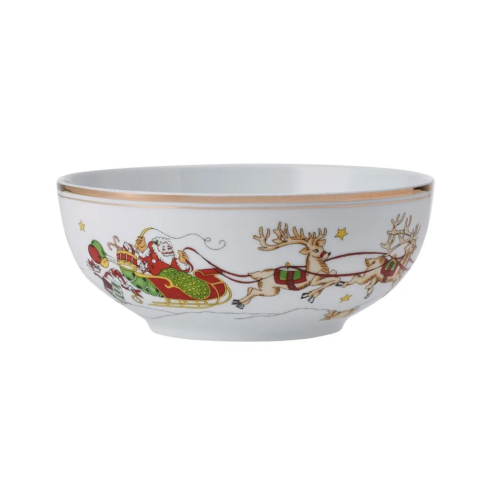 Fitz and Floyd St. Nicholas Gold servizio piatti 16 pz porcellana
