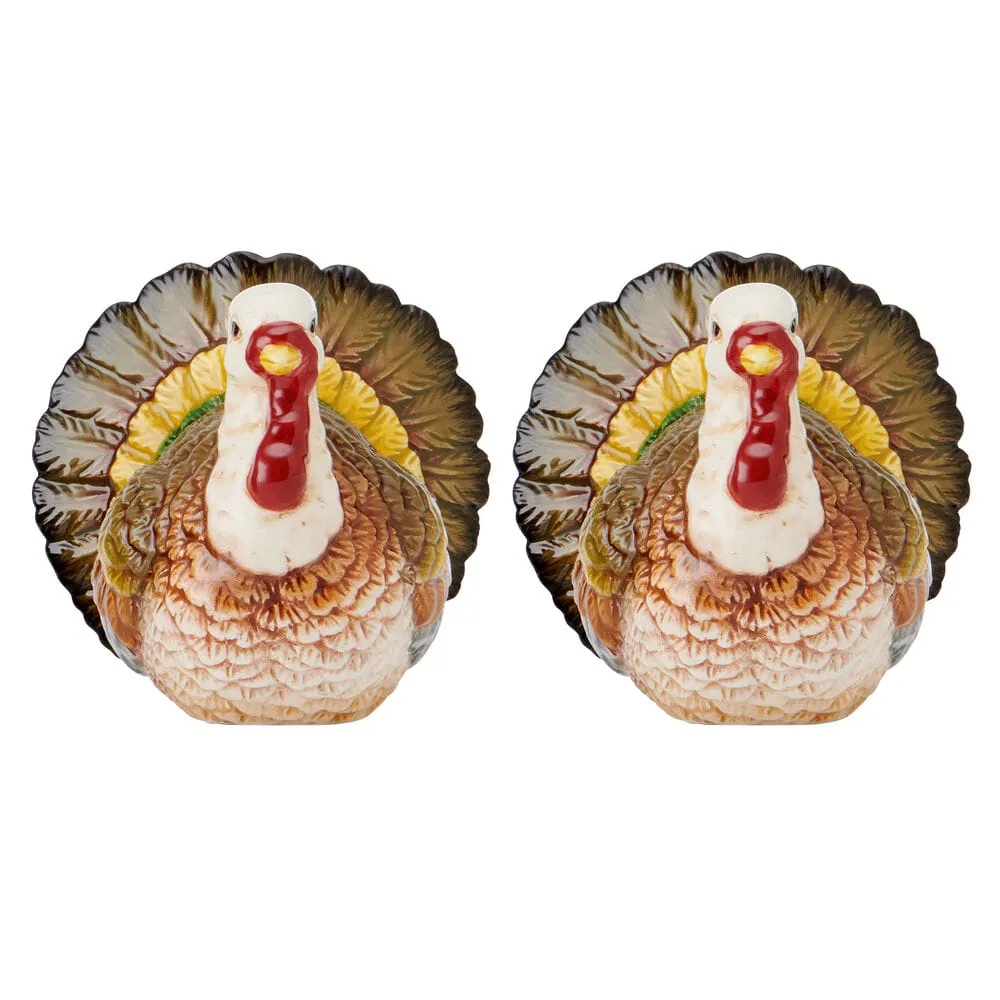 Fitz and Floyd Thanksgiving Traditions set sale pepe tacchino
