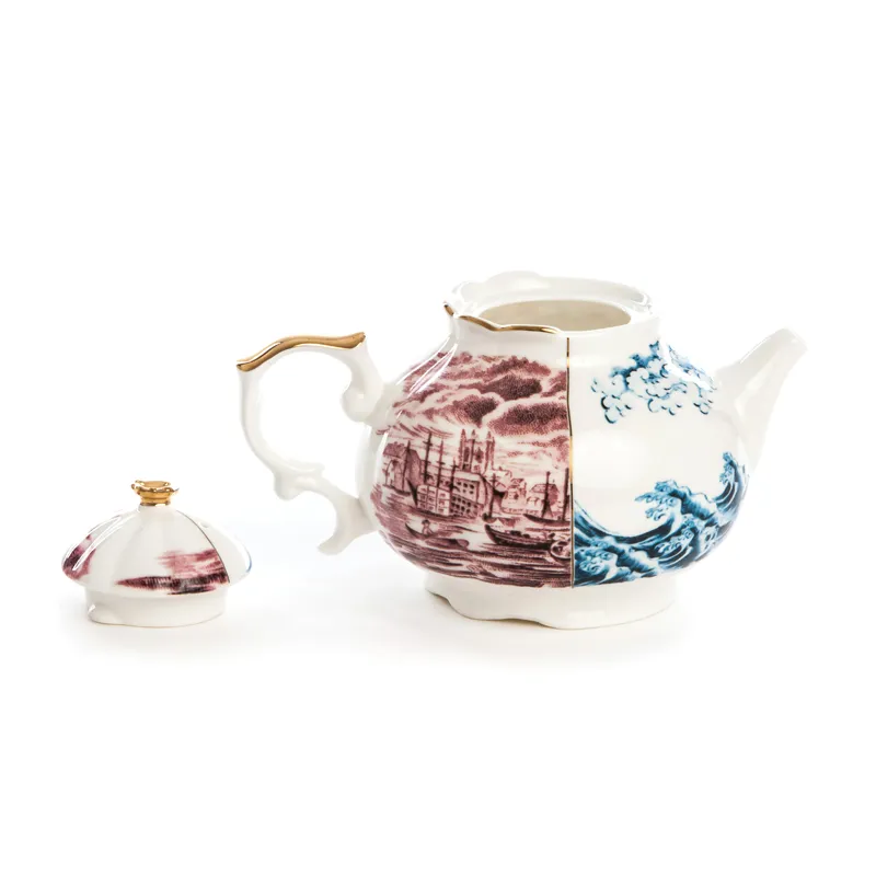 Seletti Hybrid Smeraldina teiera in bone china
