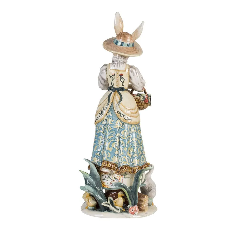 Fitz and Floyd Dapper Rabbits Female statuina coniglio 51 cm