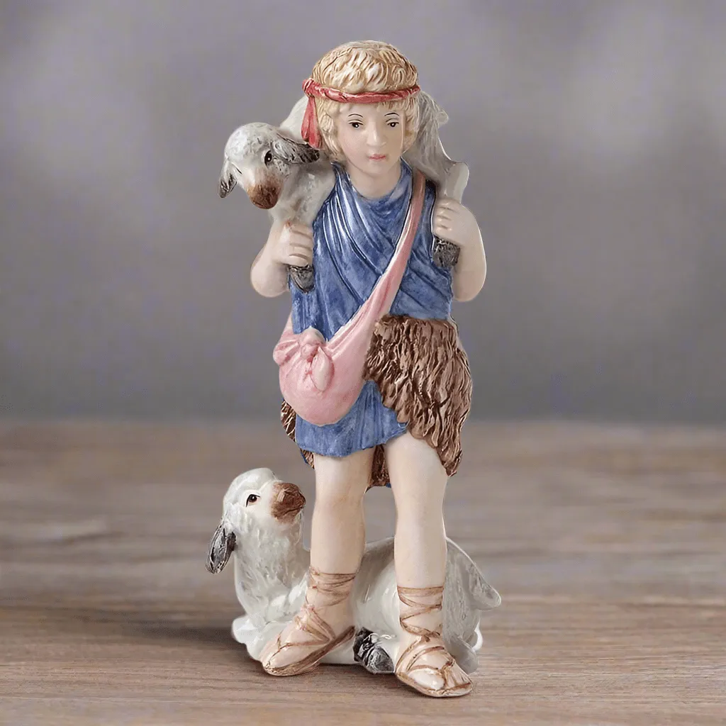 Fitz and Floyd Nativity statuetta pastorello 19 cm terraglia
