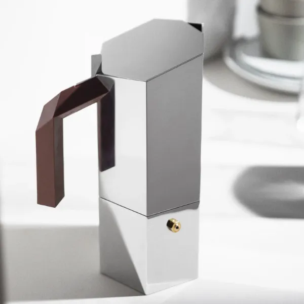 Alessi Menhir caffettiera espresso acciaio