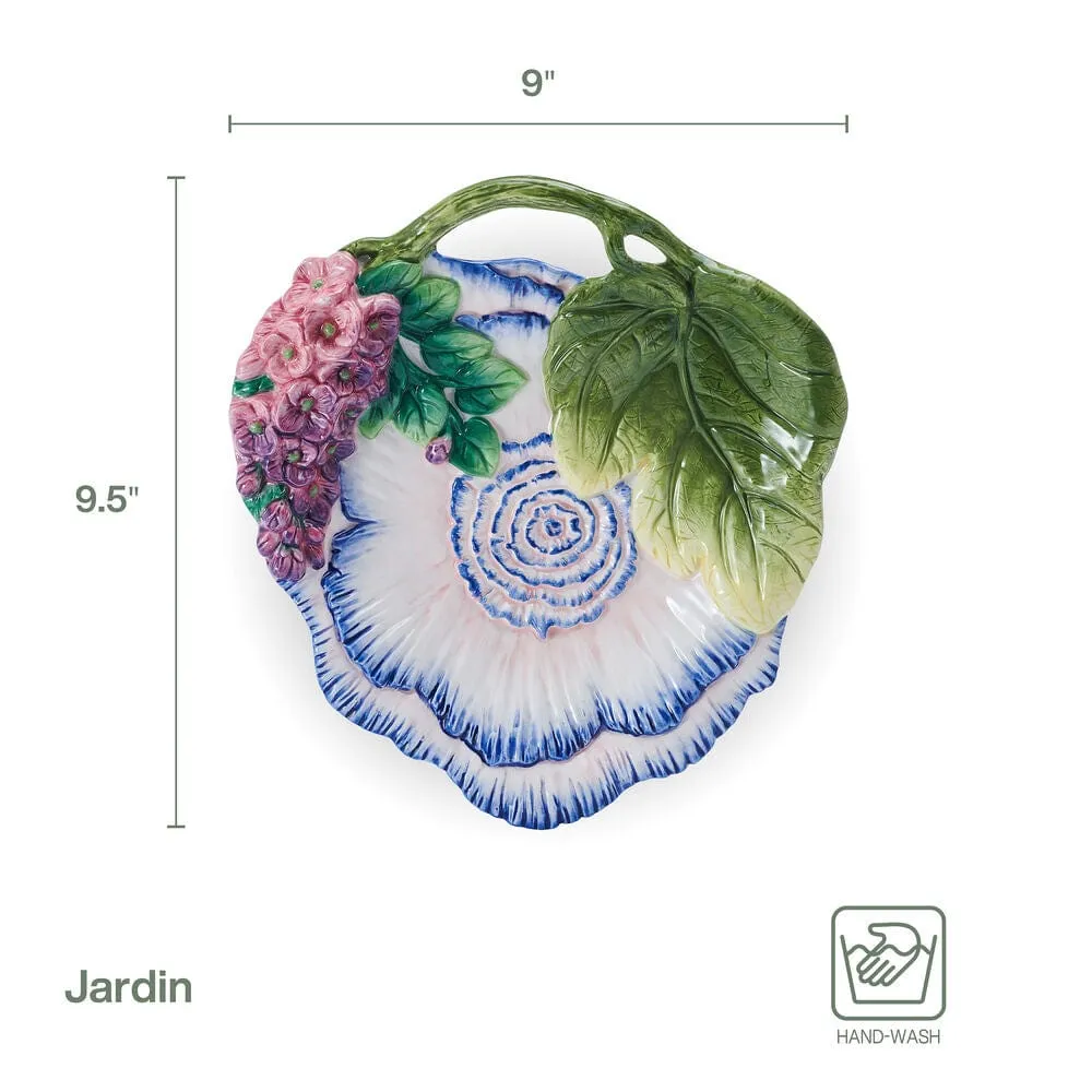 Fitz and Floyd Jardin Accent piattino dessert fiore terracotta