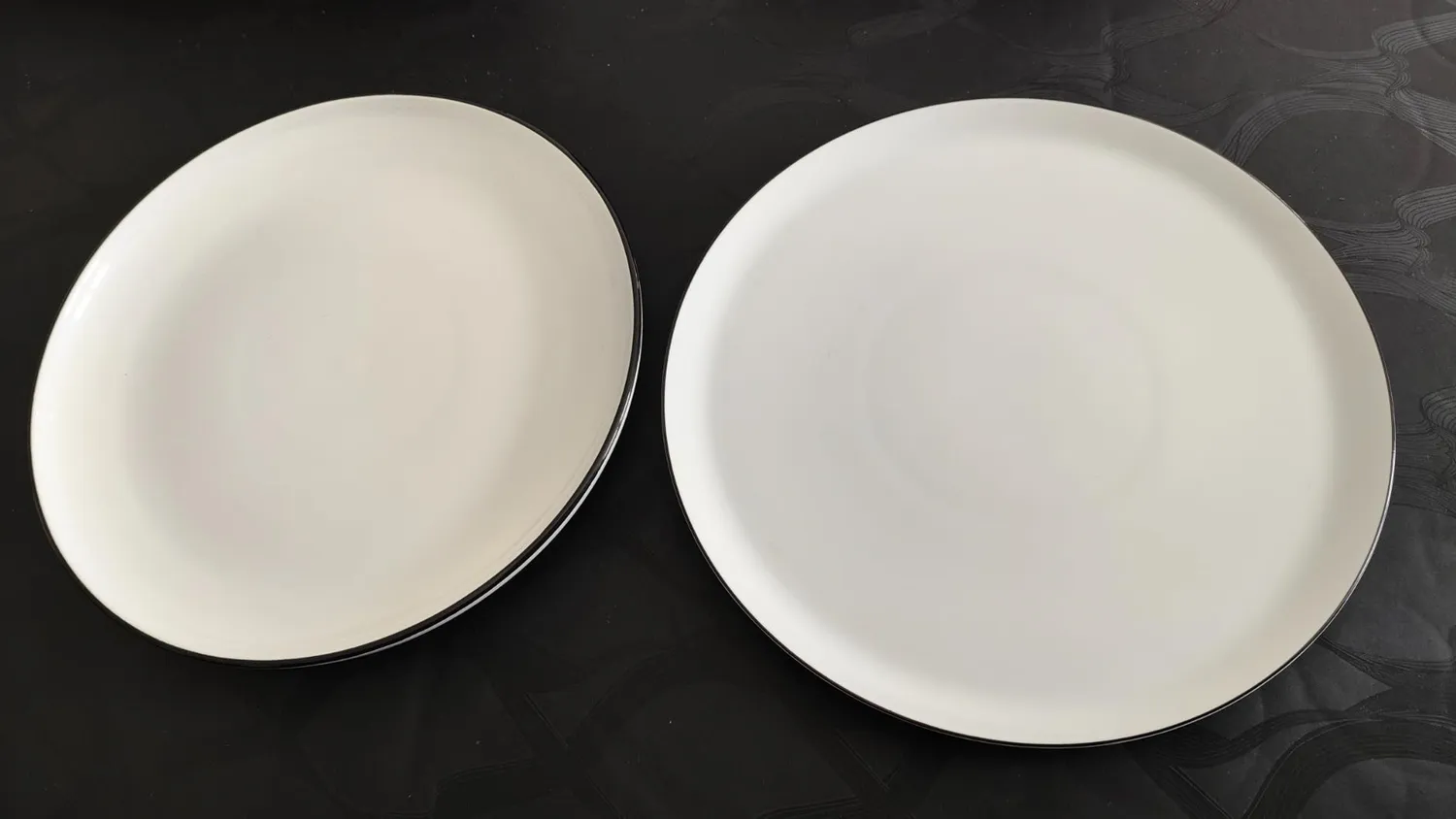 Pure Living Scandi piatti piani 6 pezzi bianchi porcellana