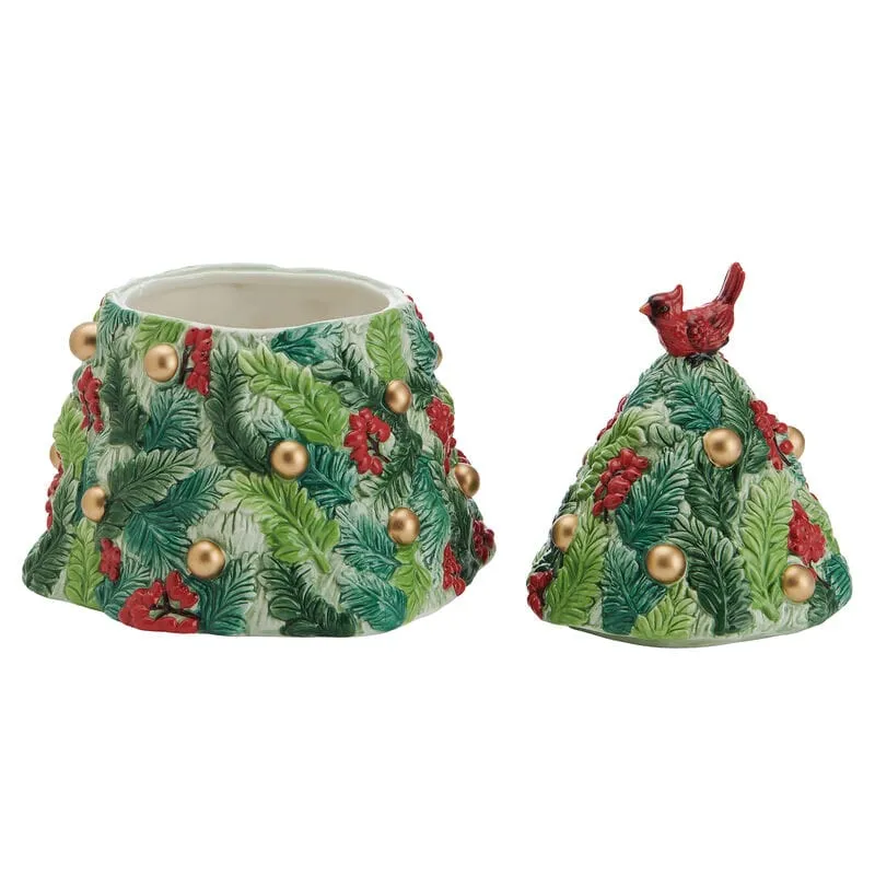 Fitz and Floyd Christmas Tree biscottiera albero Natale verde