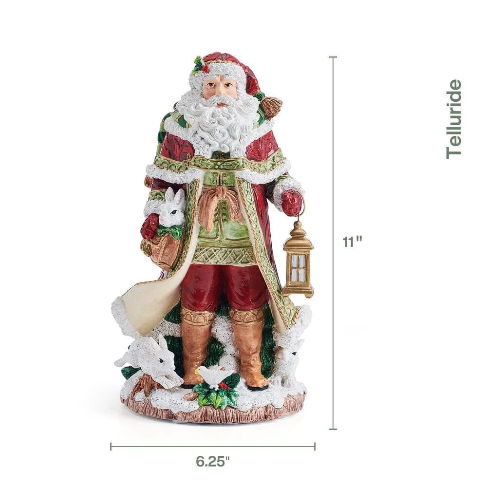 Fitz and Floyd Telluride Santa statuina musicale 28 cm resina