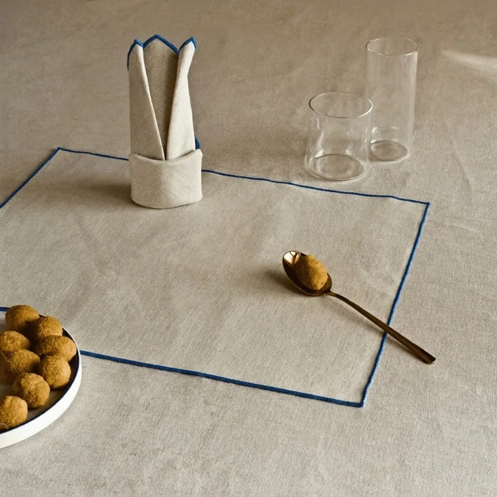 Tavola Ceramica Noemi coppia tovagliette Blu Cobalto ceramica