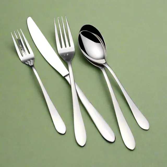 Fitz and Floyd Nevaeh Coupe set posate 45 pezzi acciaio