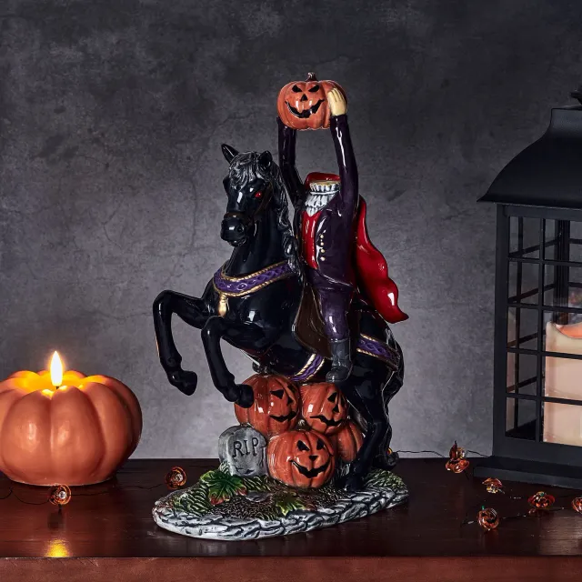 Fitz and Floyd Halloween Cavaliere senza Testa Statuina 31cm