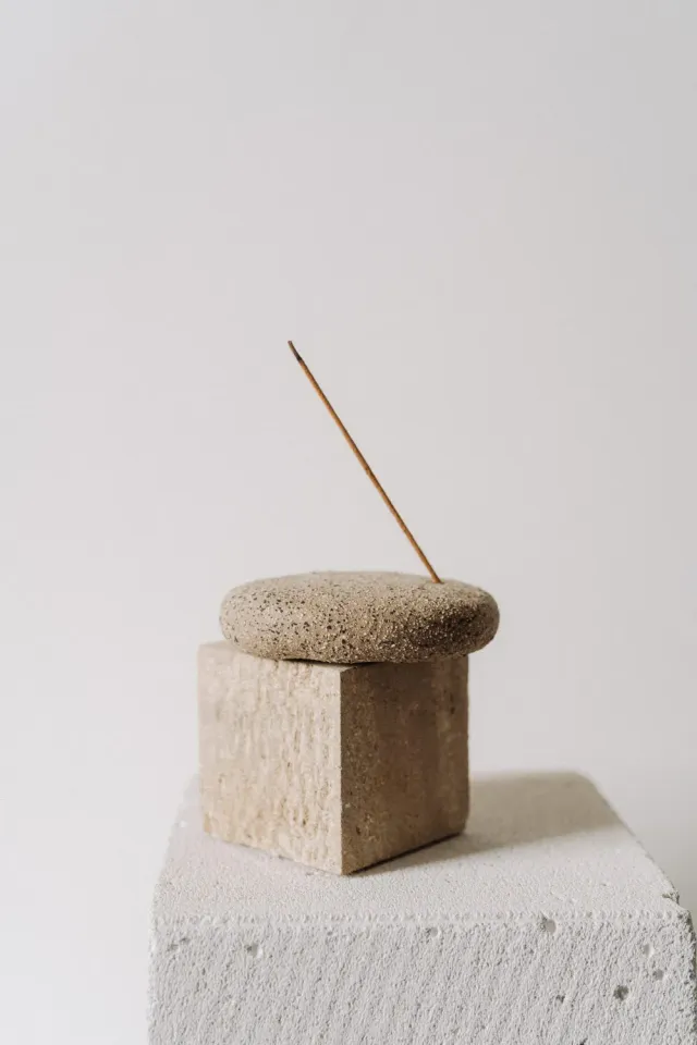 Poemi Japandi supporto bastoncini terrazzo beige