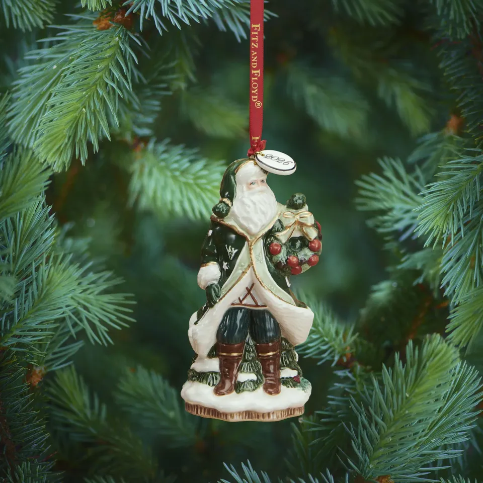 Fitz and Floyd Winter Frost campana Babbo Natale 2026