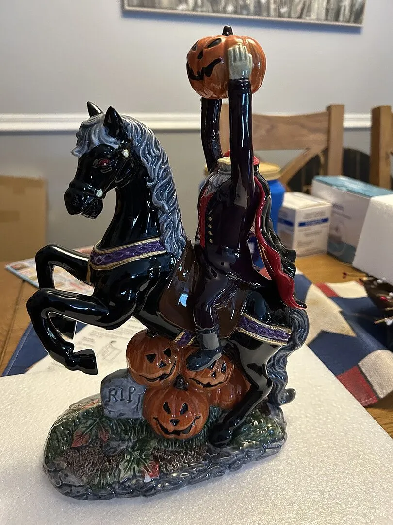 Fitz and Floyd Halloween Cavaliere senza Testa Statuina 31cm