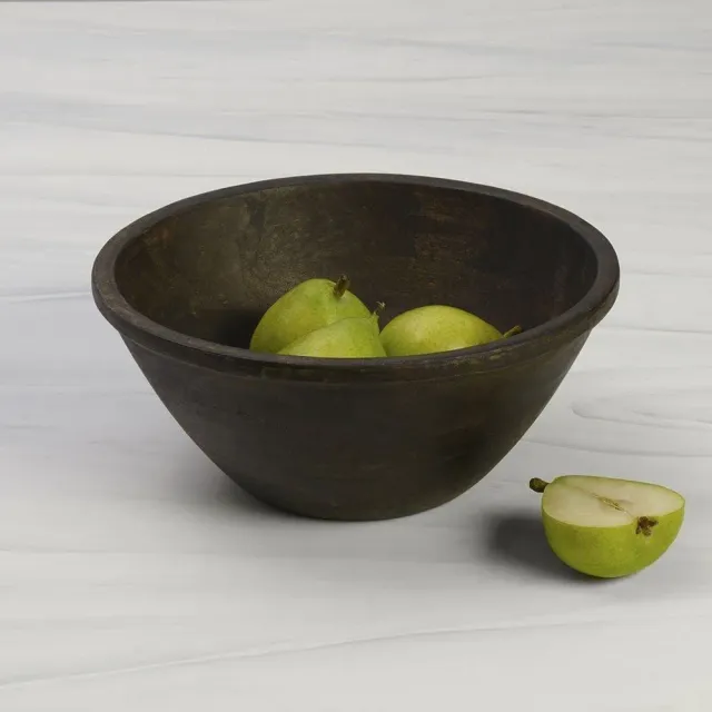 Fitz and Floyd Austin Craft Ciotola Legno Mango Espresso 3 Qt