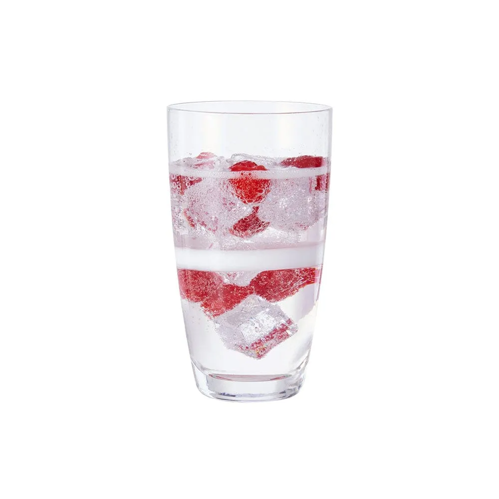 Fitz and Floyd Organic Band Highball bicchieri set 4 vetro