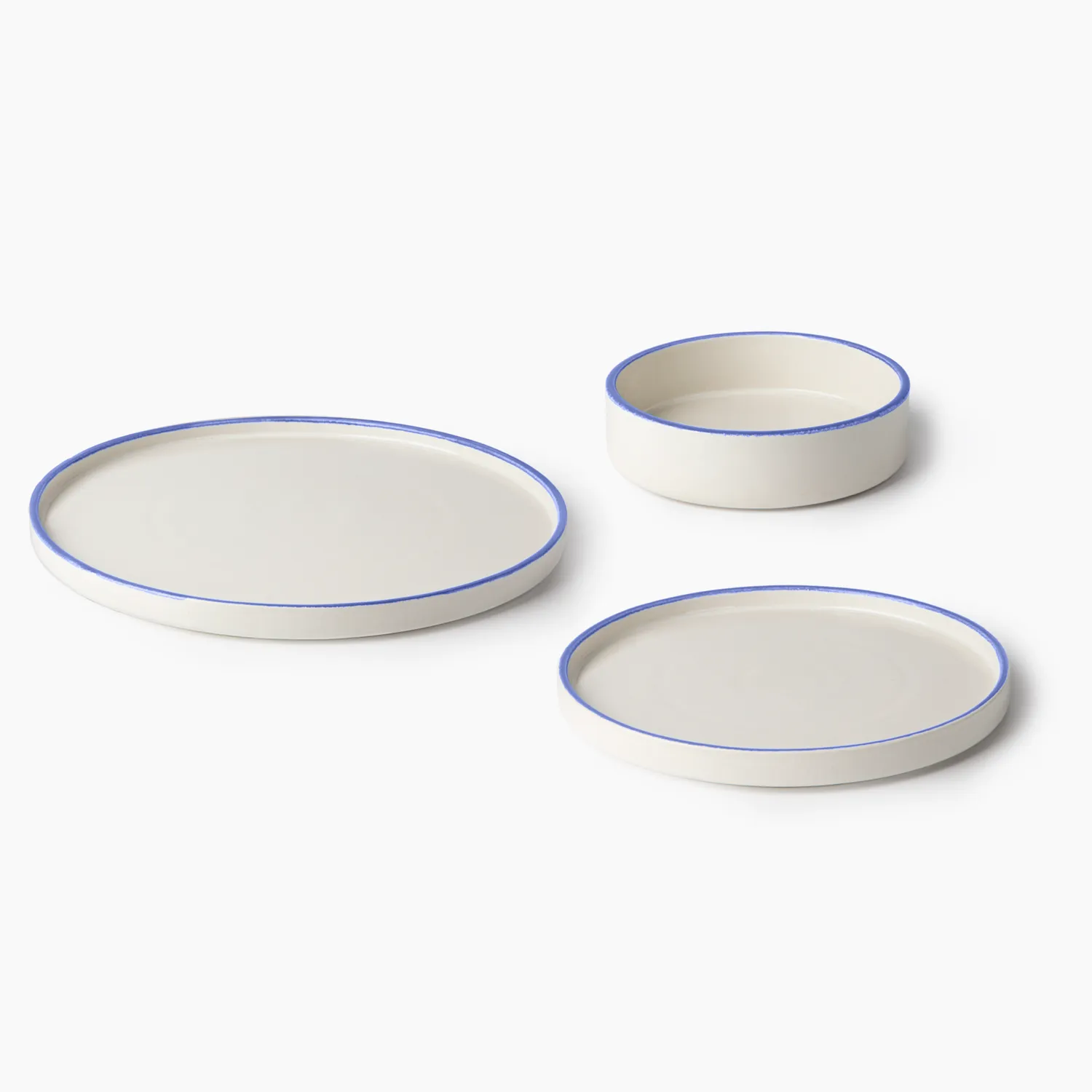Gigi tris piatti ceramica rosso carminio 3 pezzi
