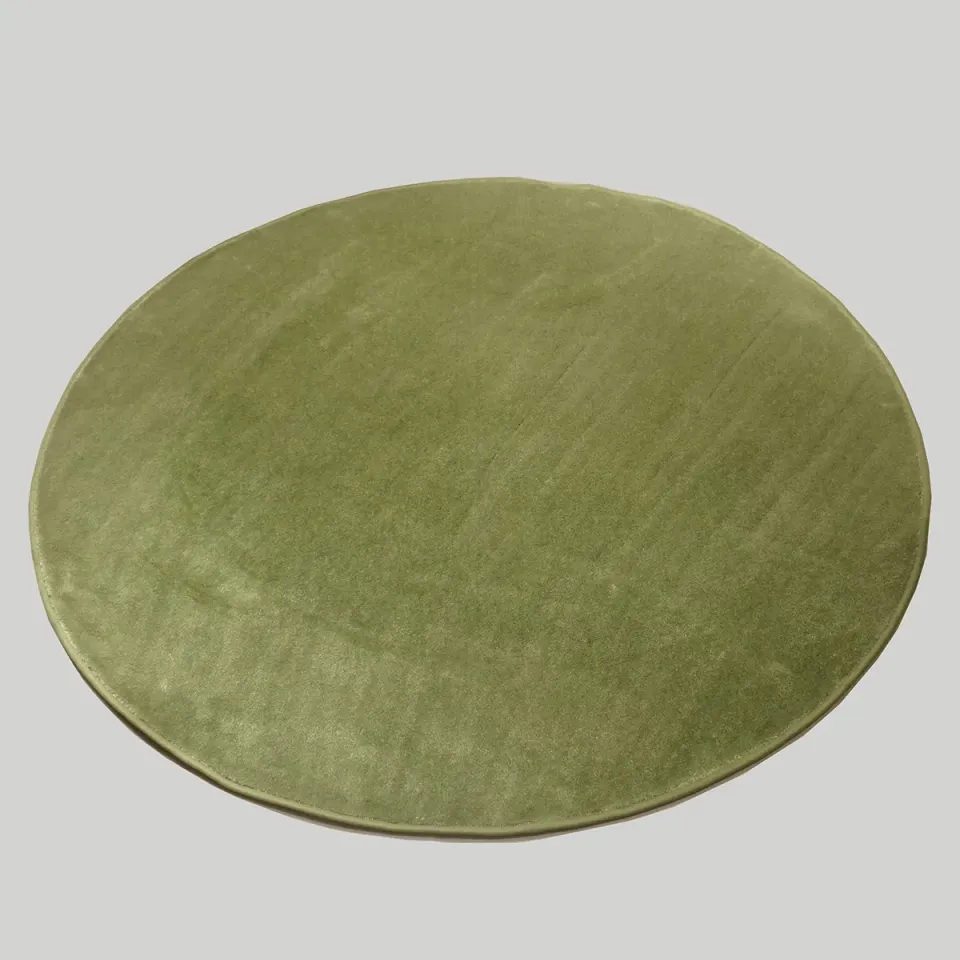 Tappeto moquette tondo verde soggiorno