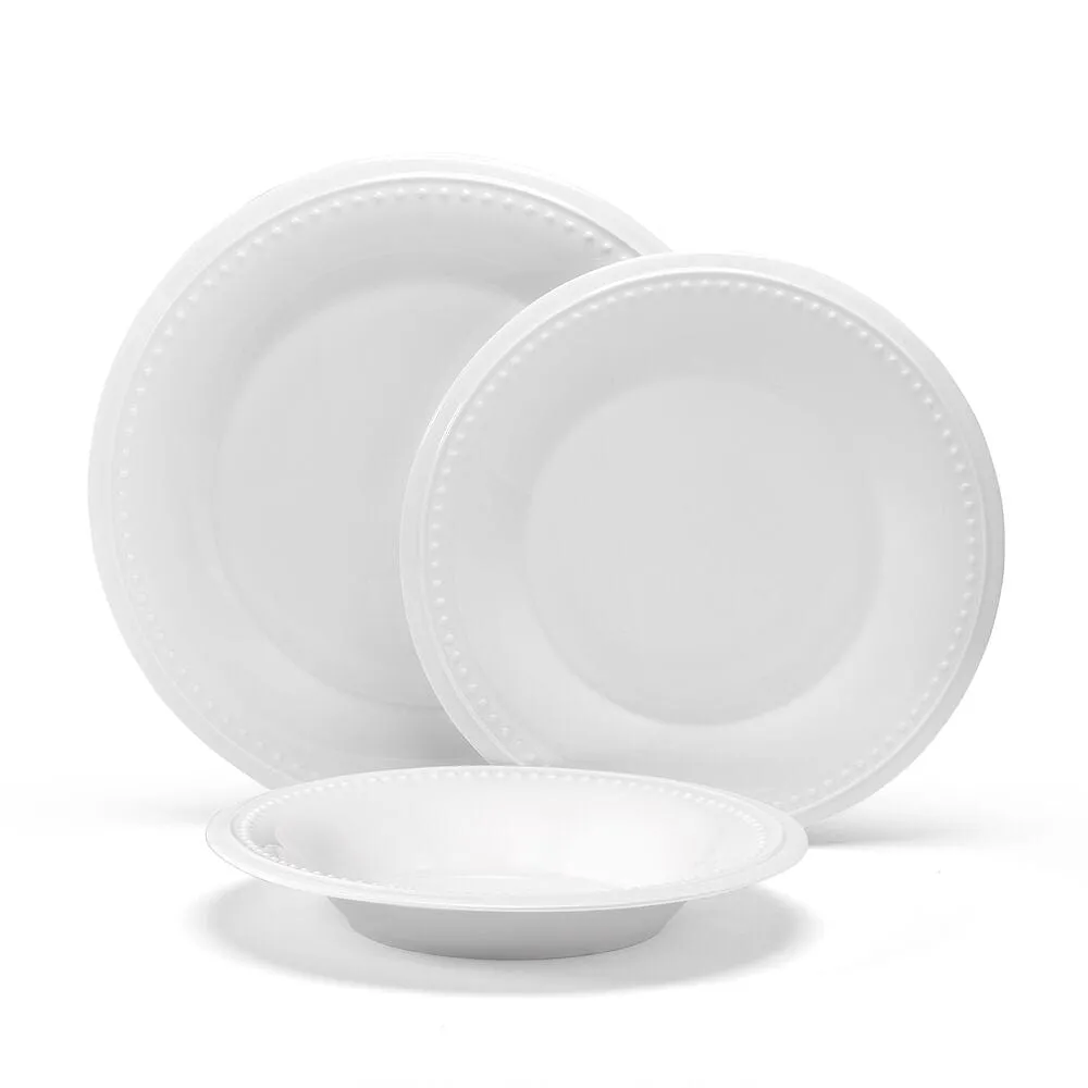 Fitz and Floyd Nevaeh White servizio piatti 24 pz bone china 8 persone