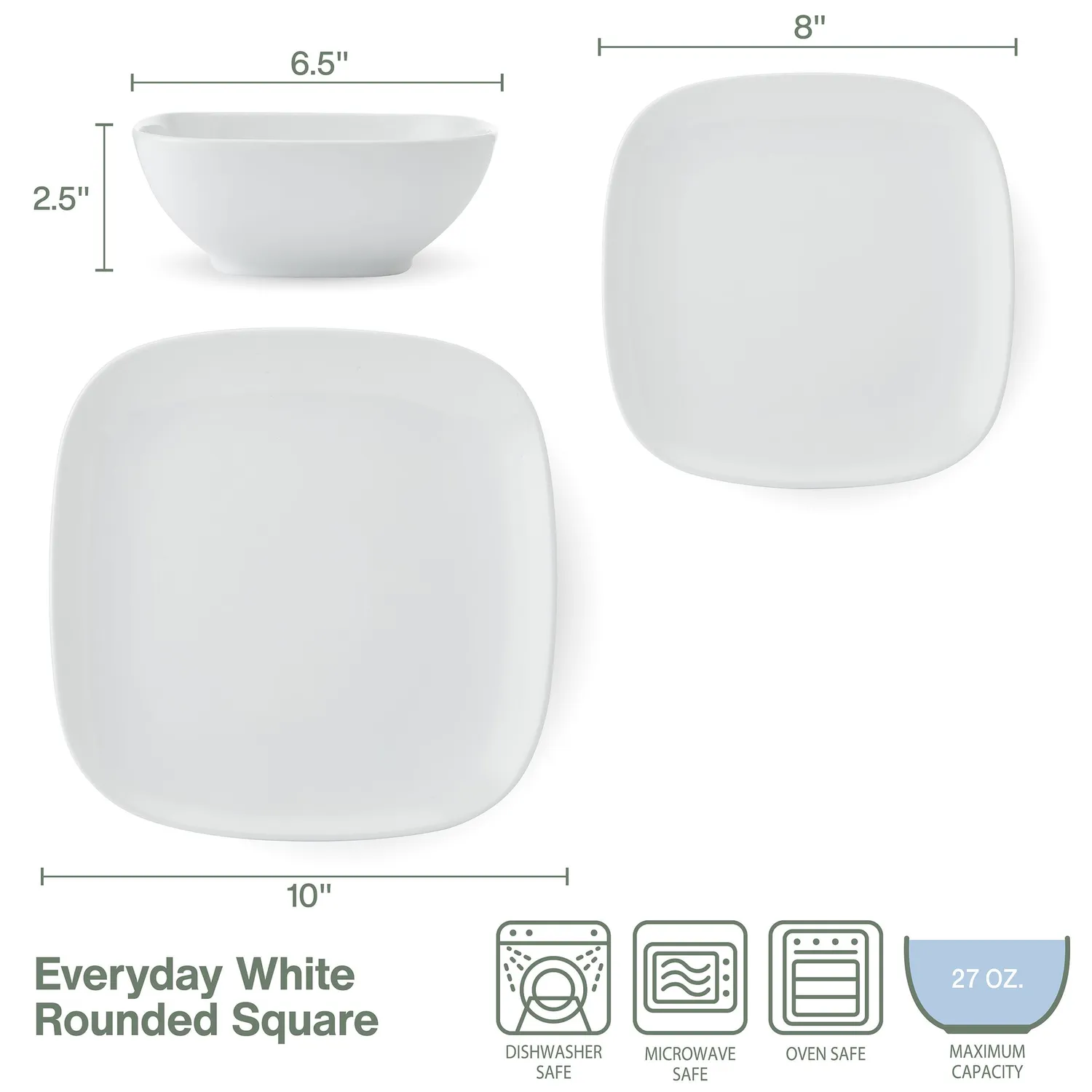Fitz and Floyd Everyday White servizio piatti 12pz bianchi