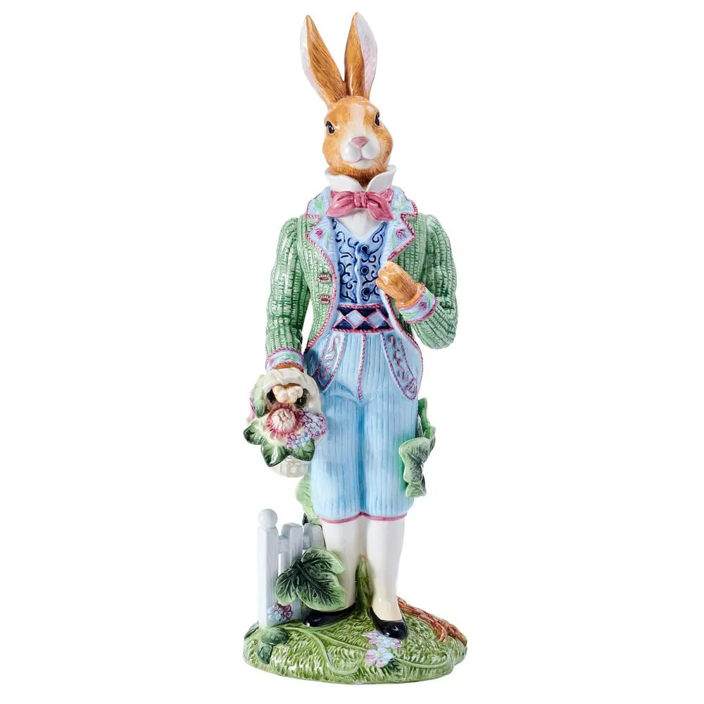 Fitz and Floyd Jardin statuetta coniglio maschio ceramica 40 cm