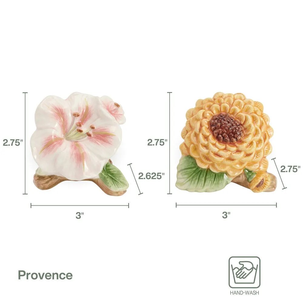Fitz and Floyd Provence Sunflower set sale e pepe fiori terracotta