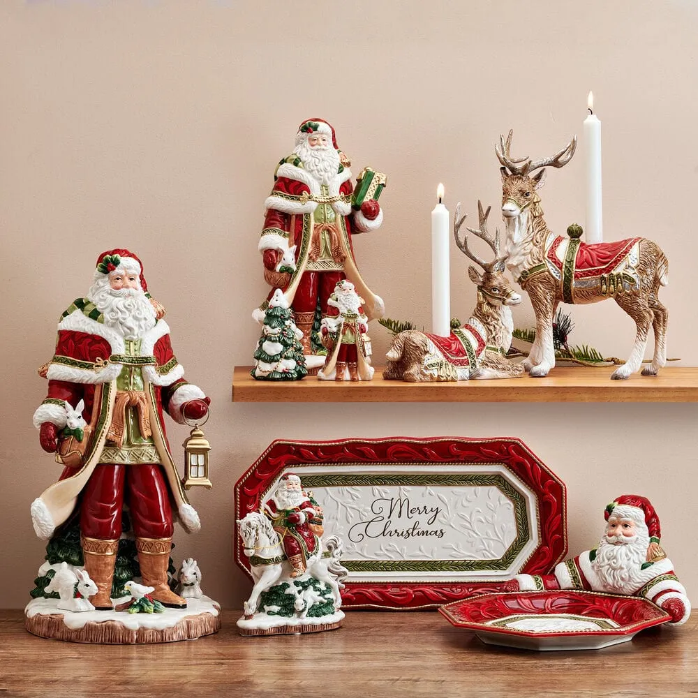 Fitz and Floyd Telluride portacandele cervo ceramica