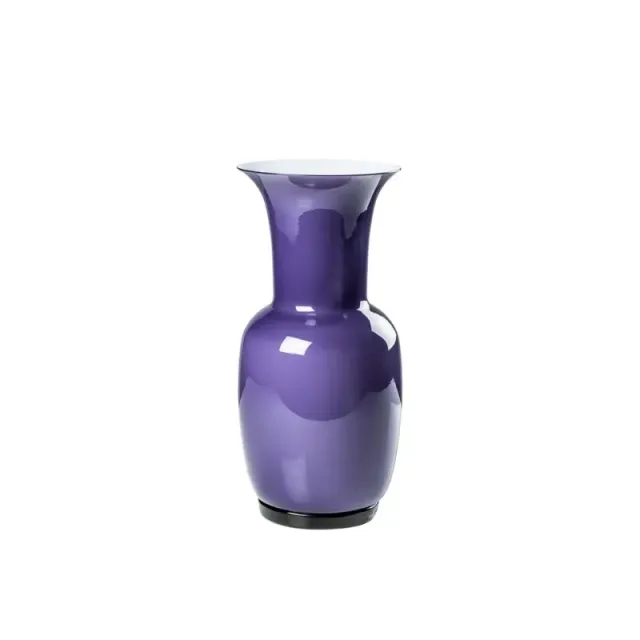 Venini Fazzoletto Opalini vaso vetro indaco