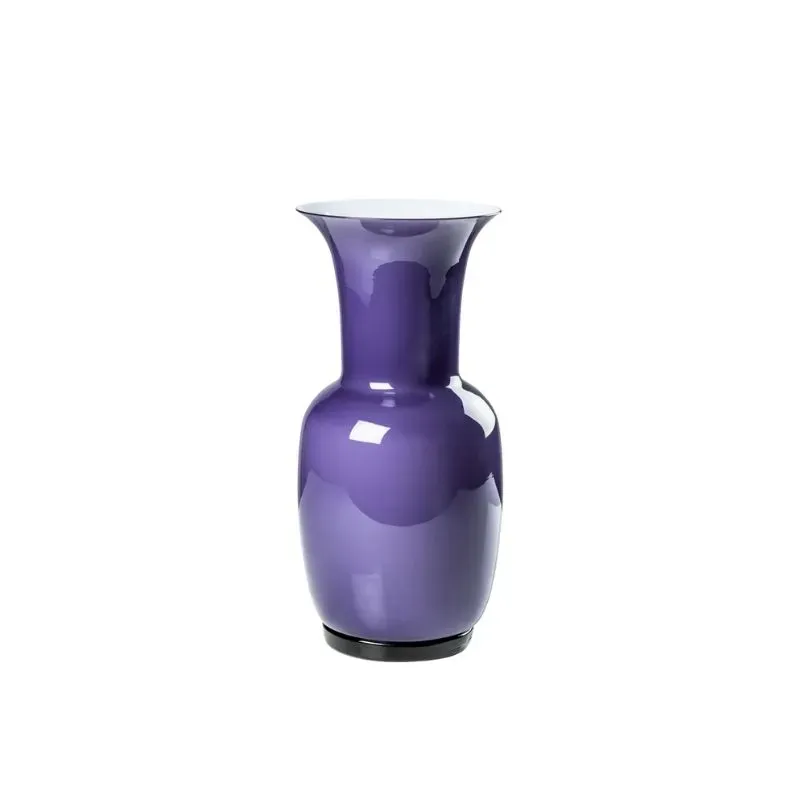 Venini Fazzoletto Opalini vaso vetro indaco