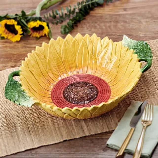 Fitz and Floyd Provence Sunflower ciotola servizio girasole