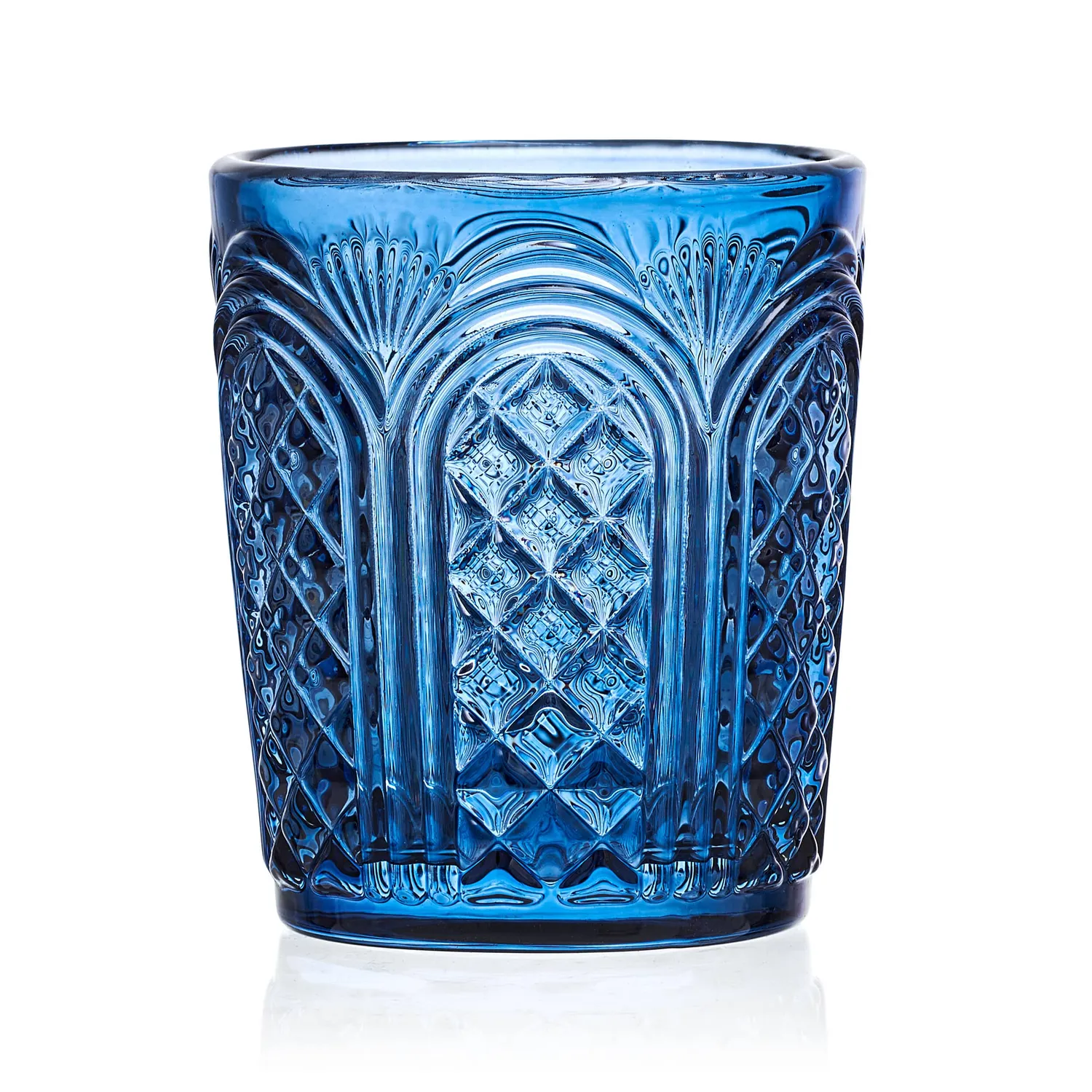 Fitz and Floyd Sicily Blue bicchieri whisky 4 pezzi blu