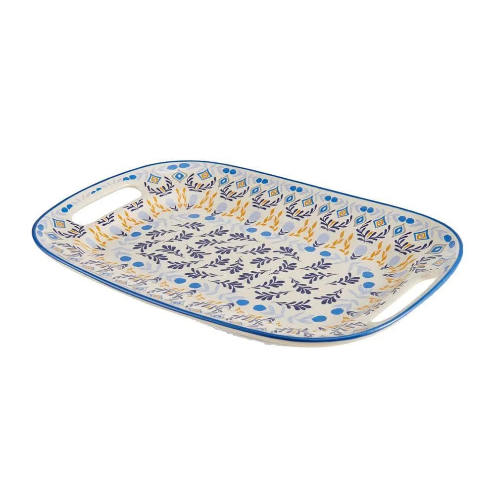 Fitz and Floyd Madeline vassoio portata 38 cm blu oro