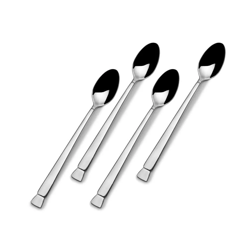 Fitz and Floyd Carlina set 4 cucchiaini lunghi acciaio lucido