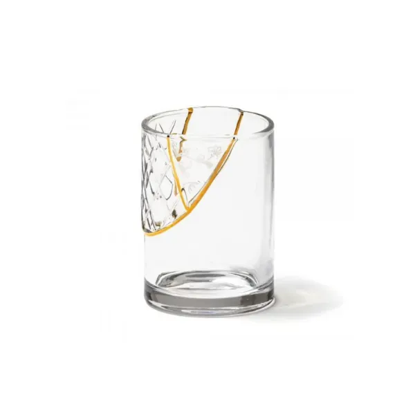 Seletti Kintsugi bicchiere porcellana oro